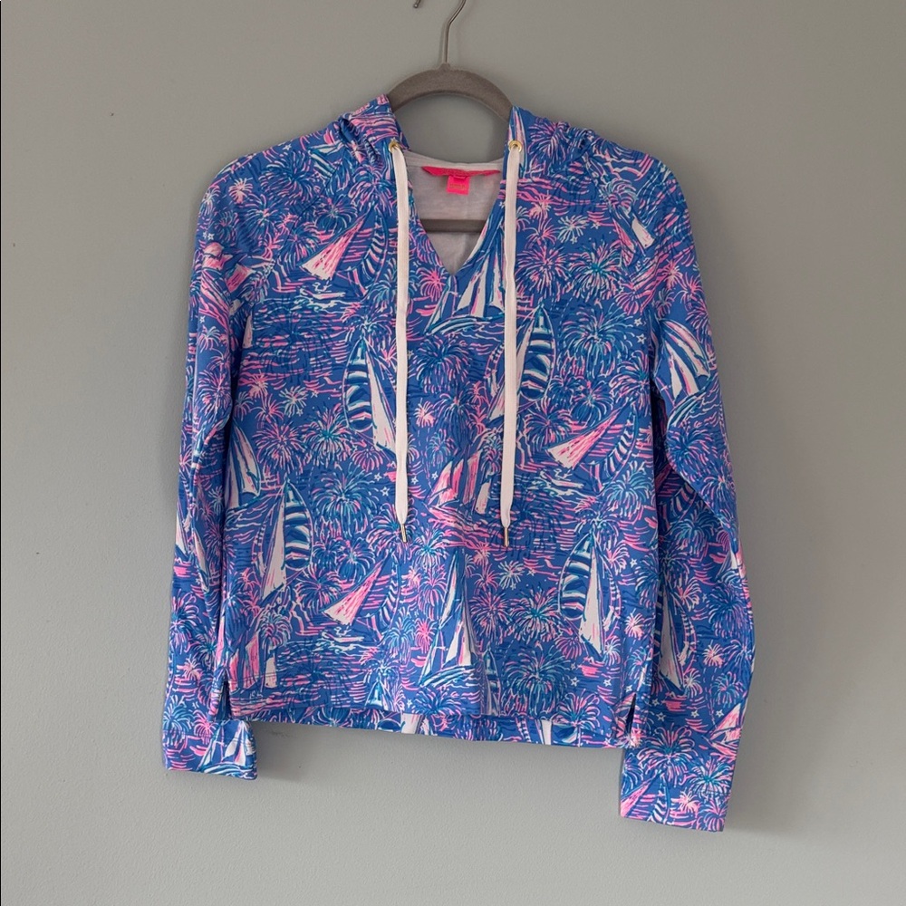 Hoodie - Blue and Pink